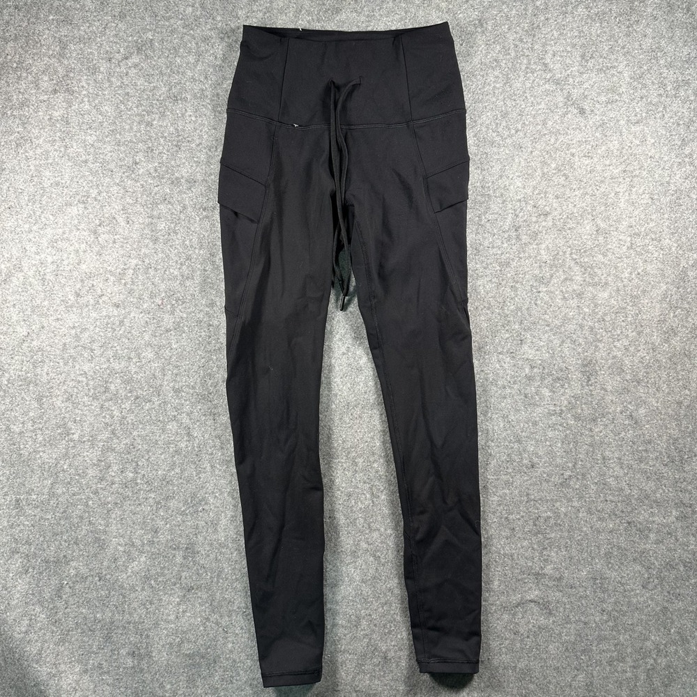 Spyder Women Active Cargo Leggings XS Black Performance Stretch Pockets